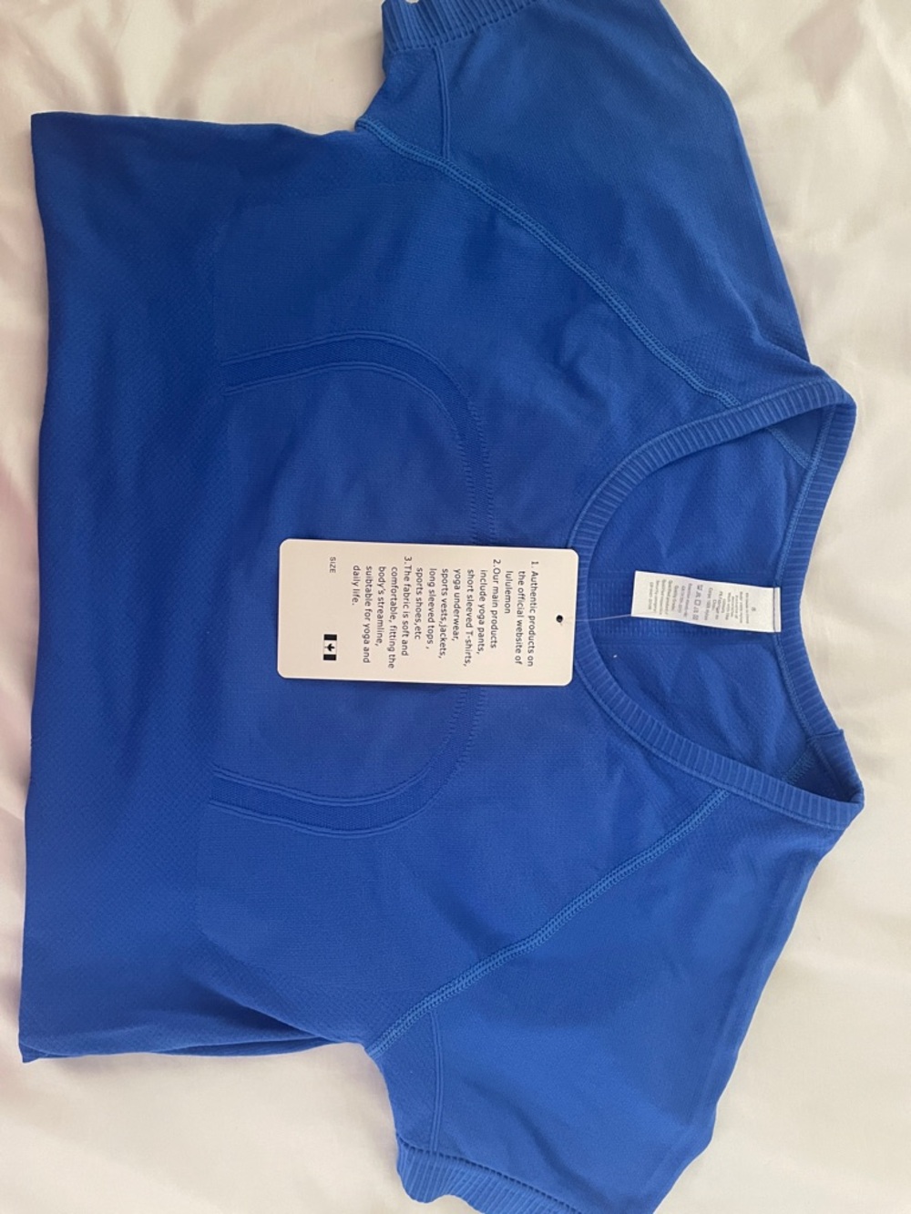 Bright Blue Short Sleeve Athletic Top